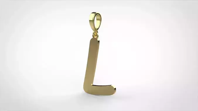 pendant alphabet comic sans L   medium 