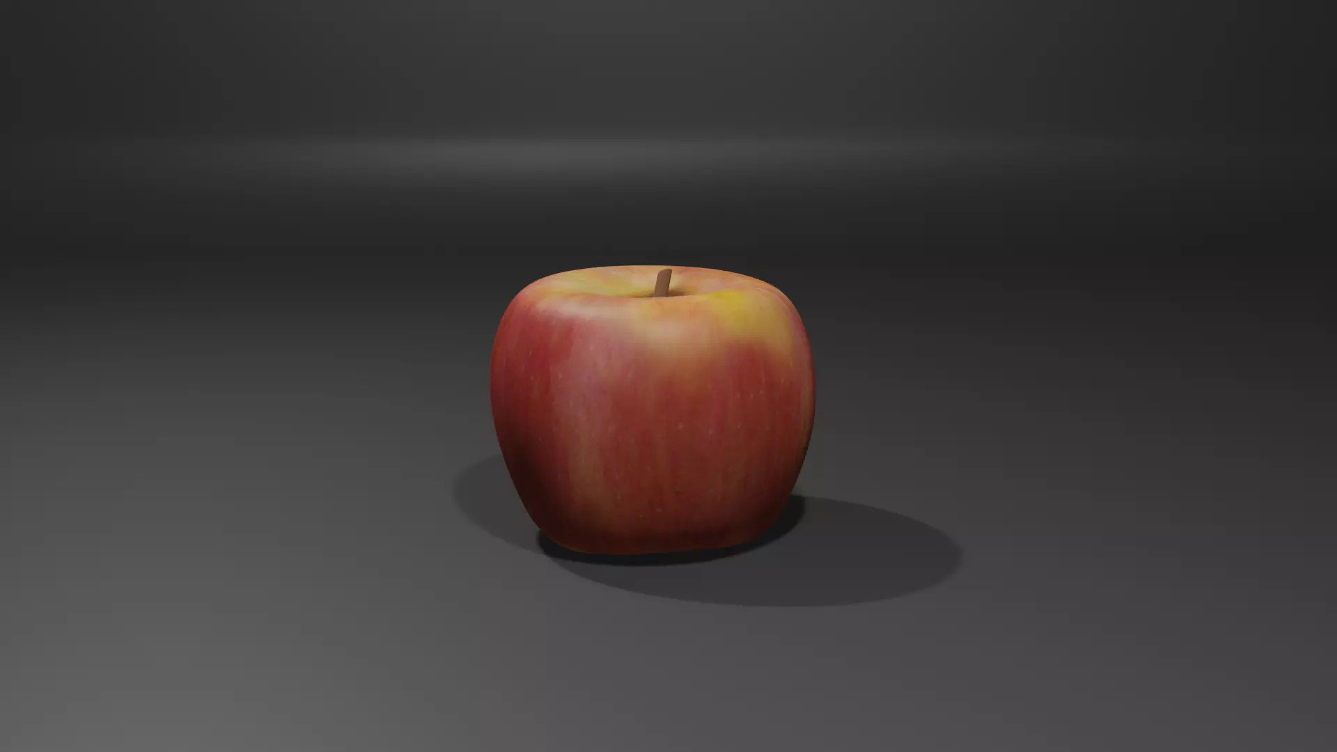 3d model of an apple with a drawn texture 3D model_0