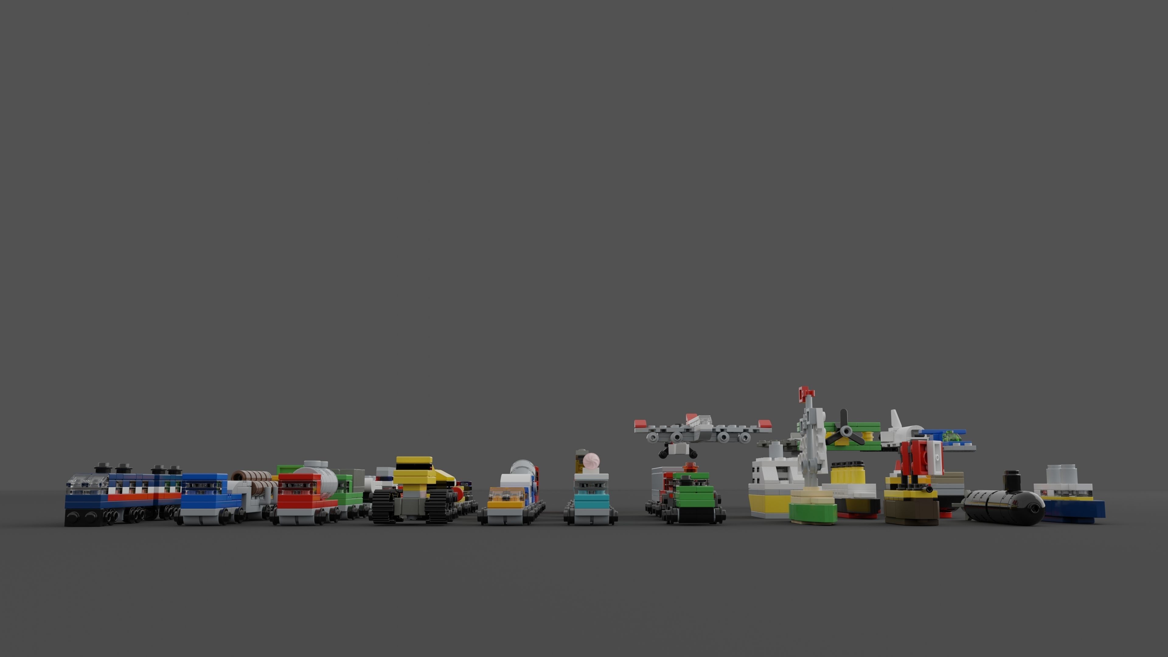 LEGO Mini Vehicles Pack 3D model_4