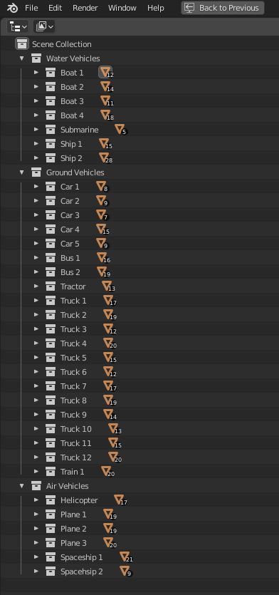 LEGO Mini Vehicles Pack 3D model_13