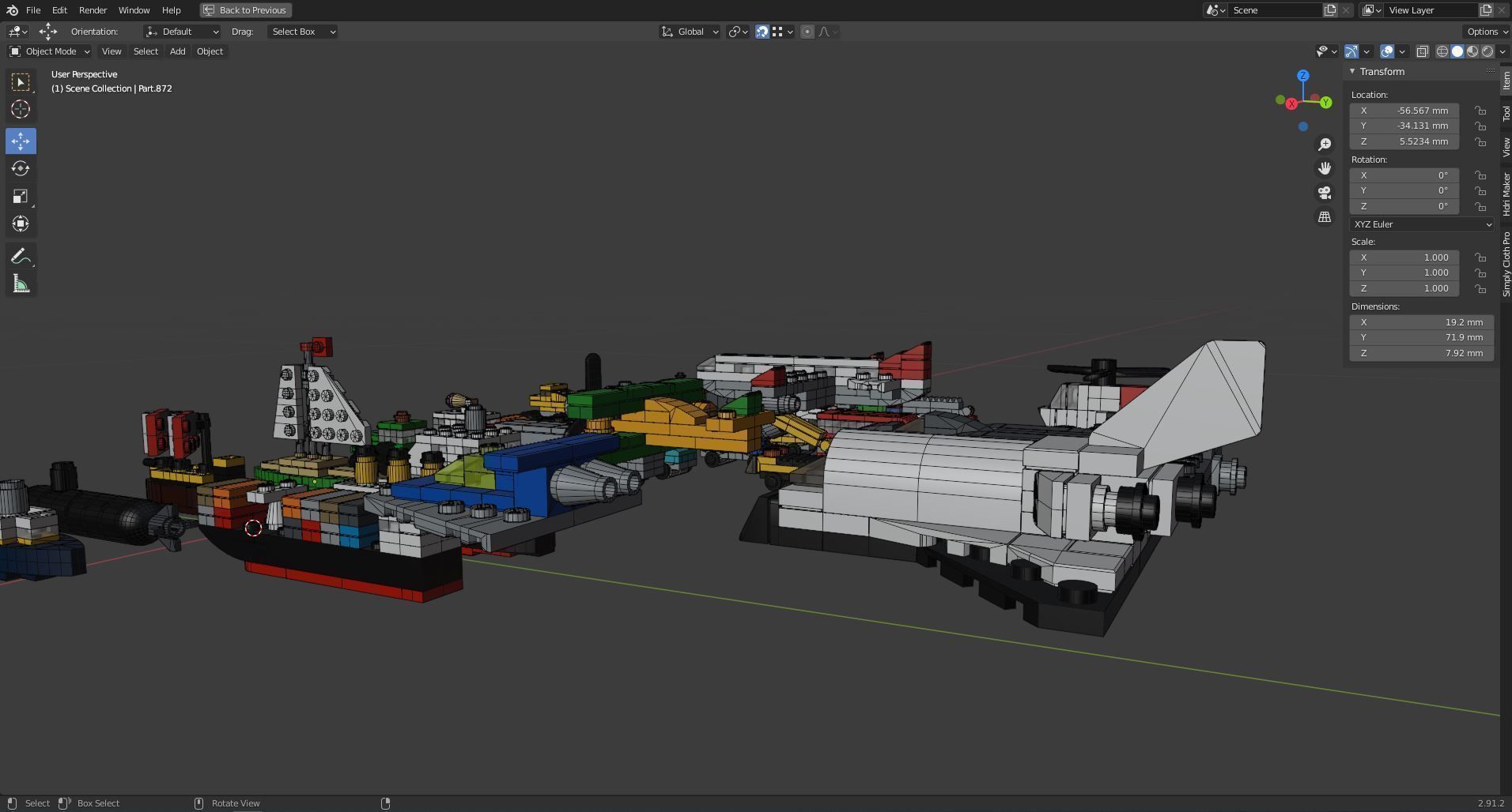 LEGO Mini Vehicles Pack 3D model_9