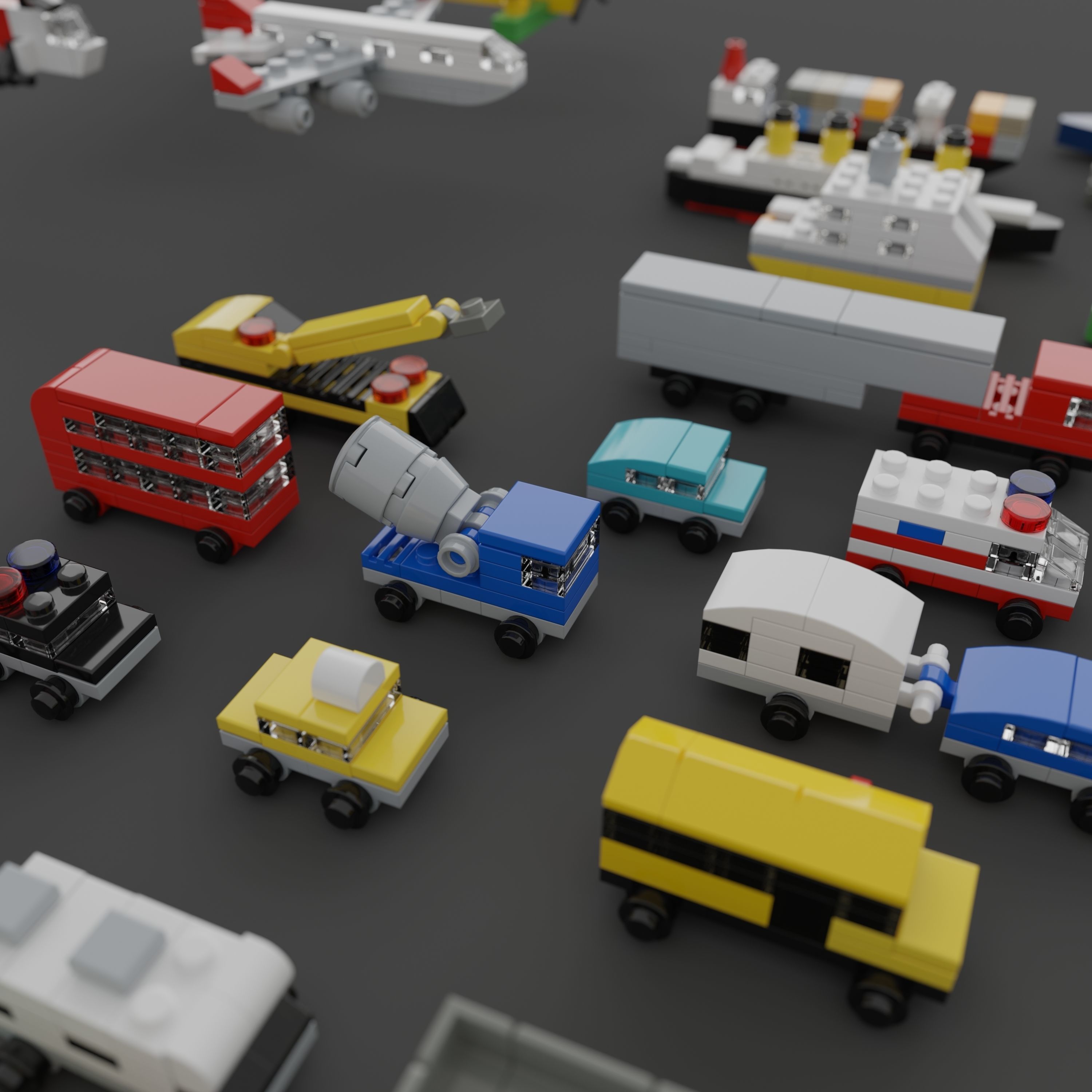 LEGO Mini Vehicles Pack 3D model_7