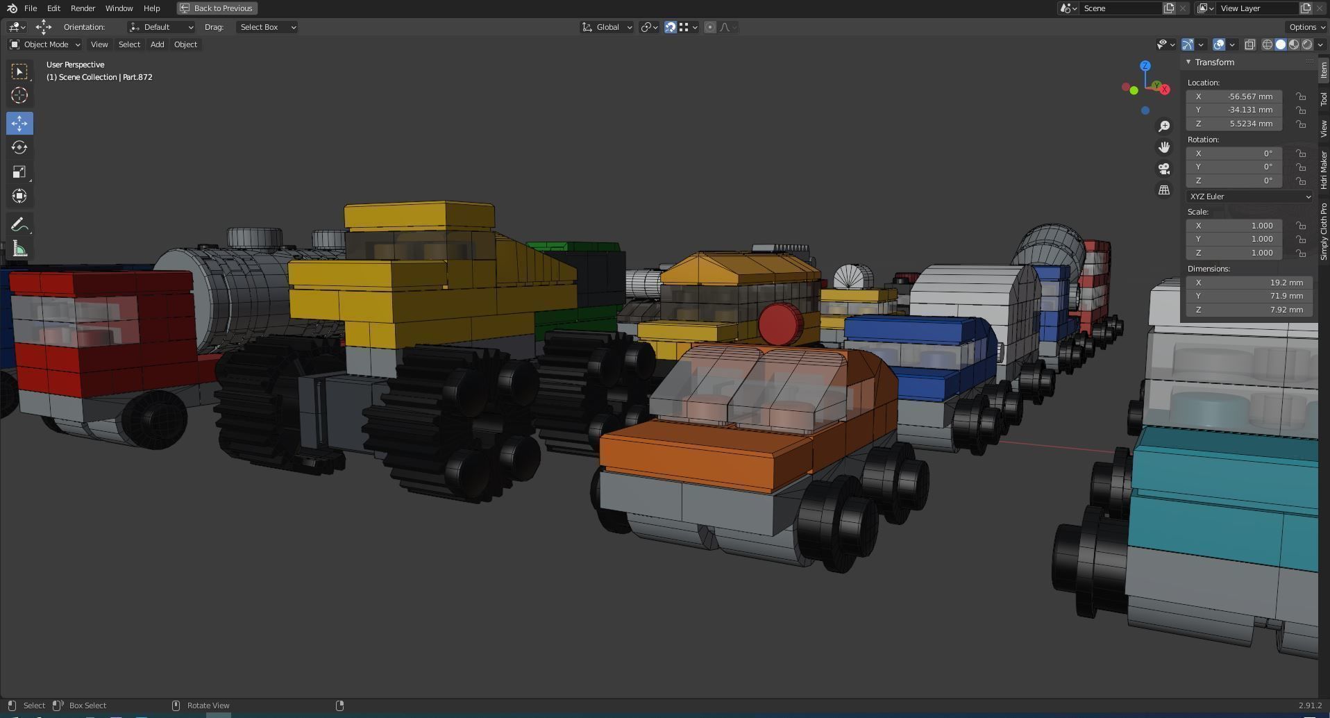 LEGO Mini Vehicles Pack 3D model_11