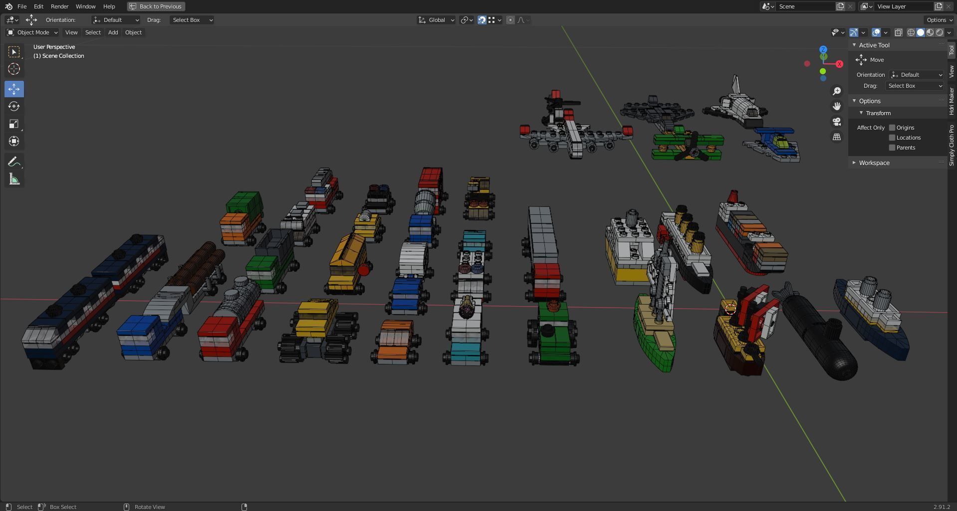 LEGO Mini Vehicles Pack 3D model_8