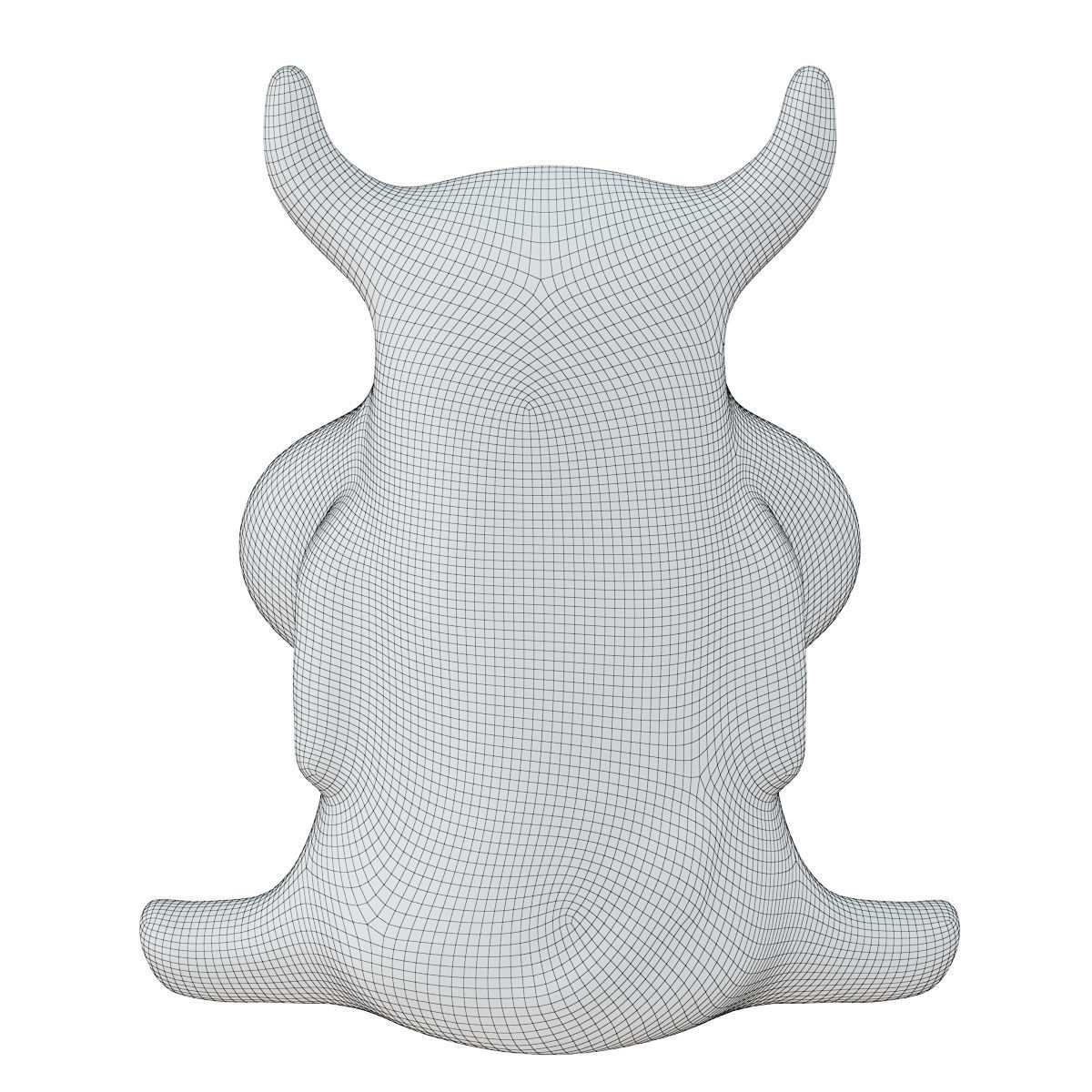 Garden figurine cow 3D model_7