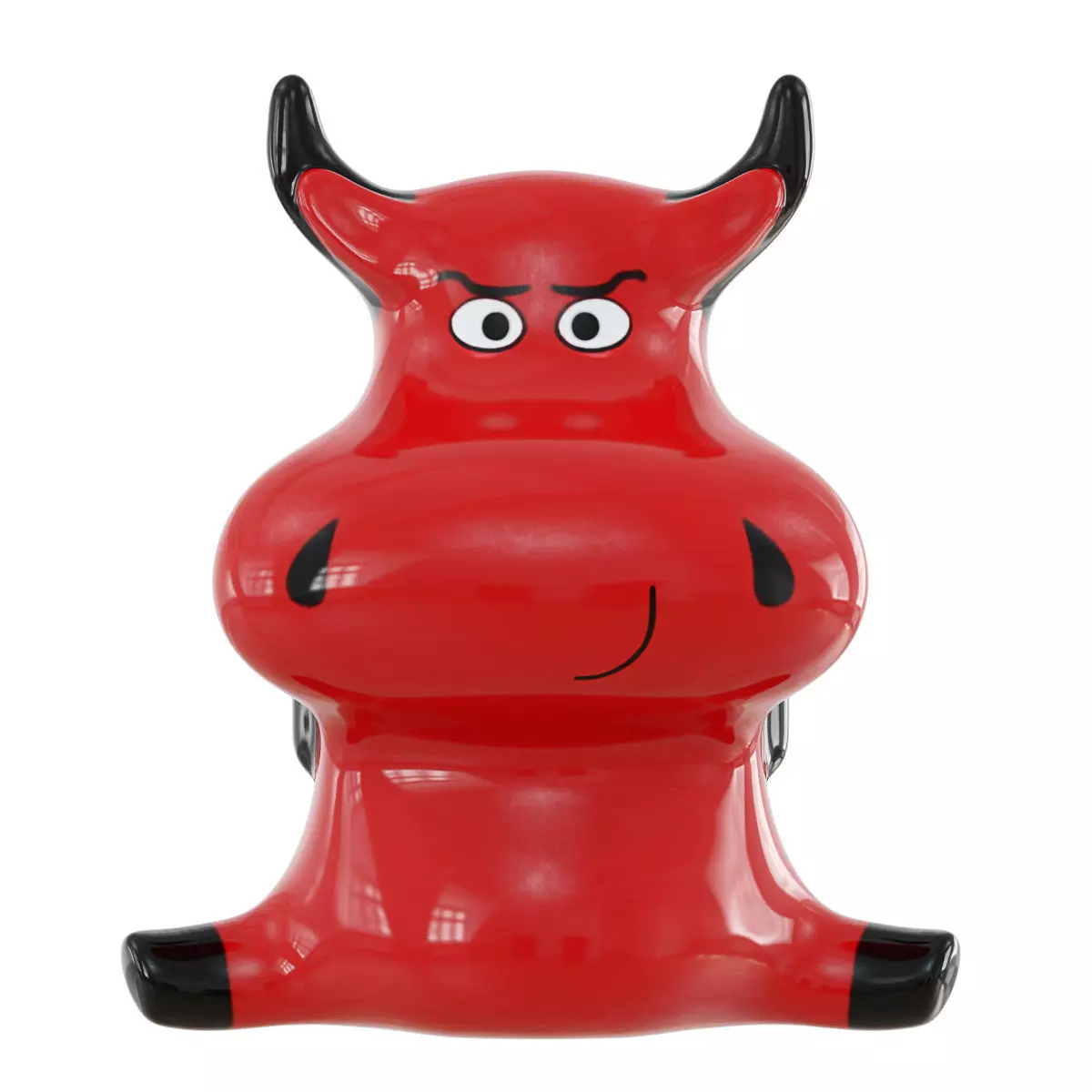 Garden figurine cow 3D model_0