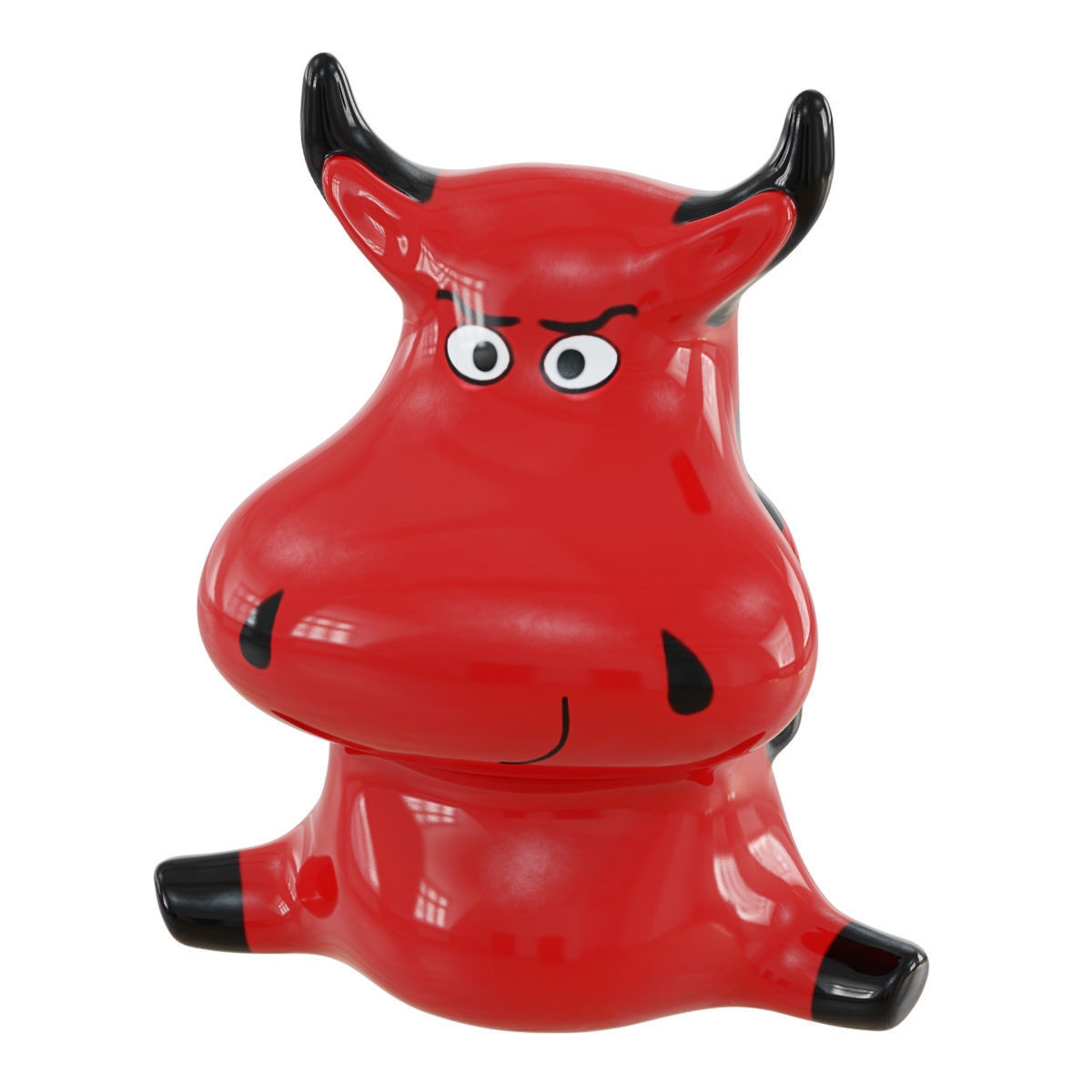 Garden figurine cow 3D model_1