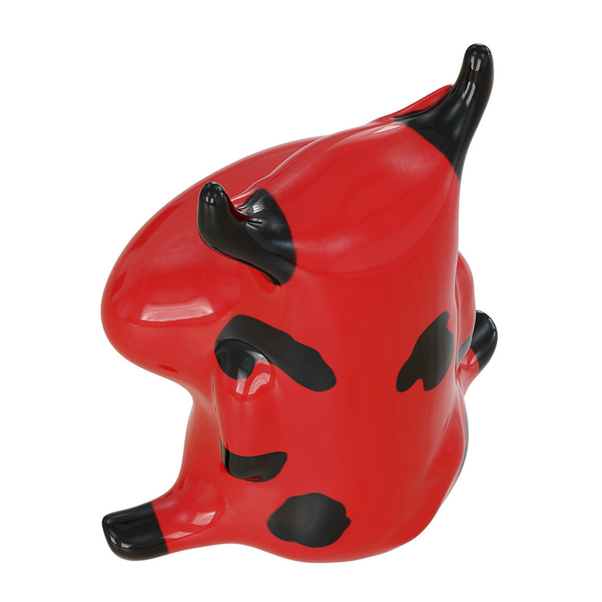 Garden figurine cow 3D model_4