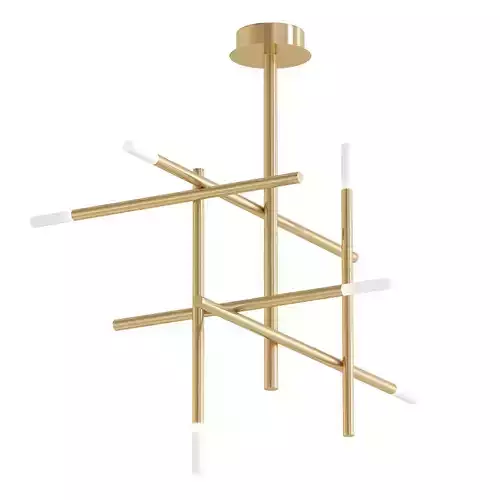 TRAVERSE modern brass chandelier with lights