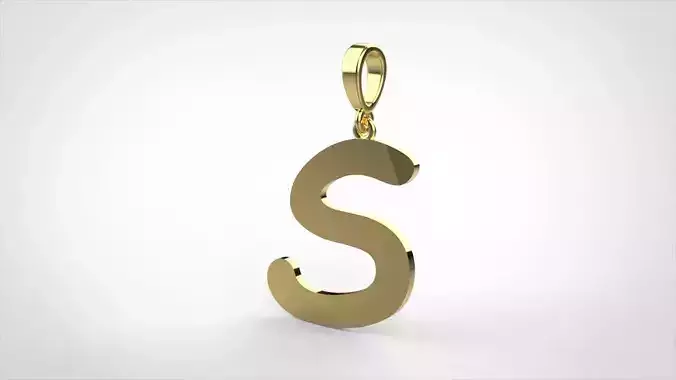 pendant alphabet comic sans  S medium 