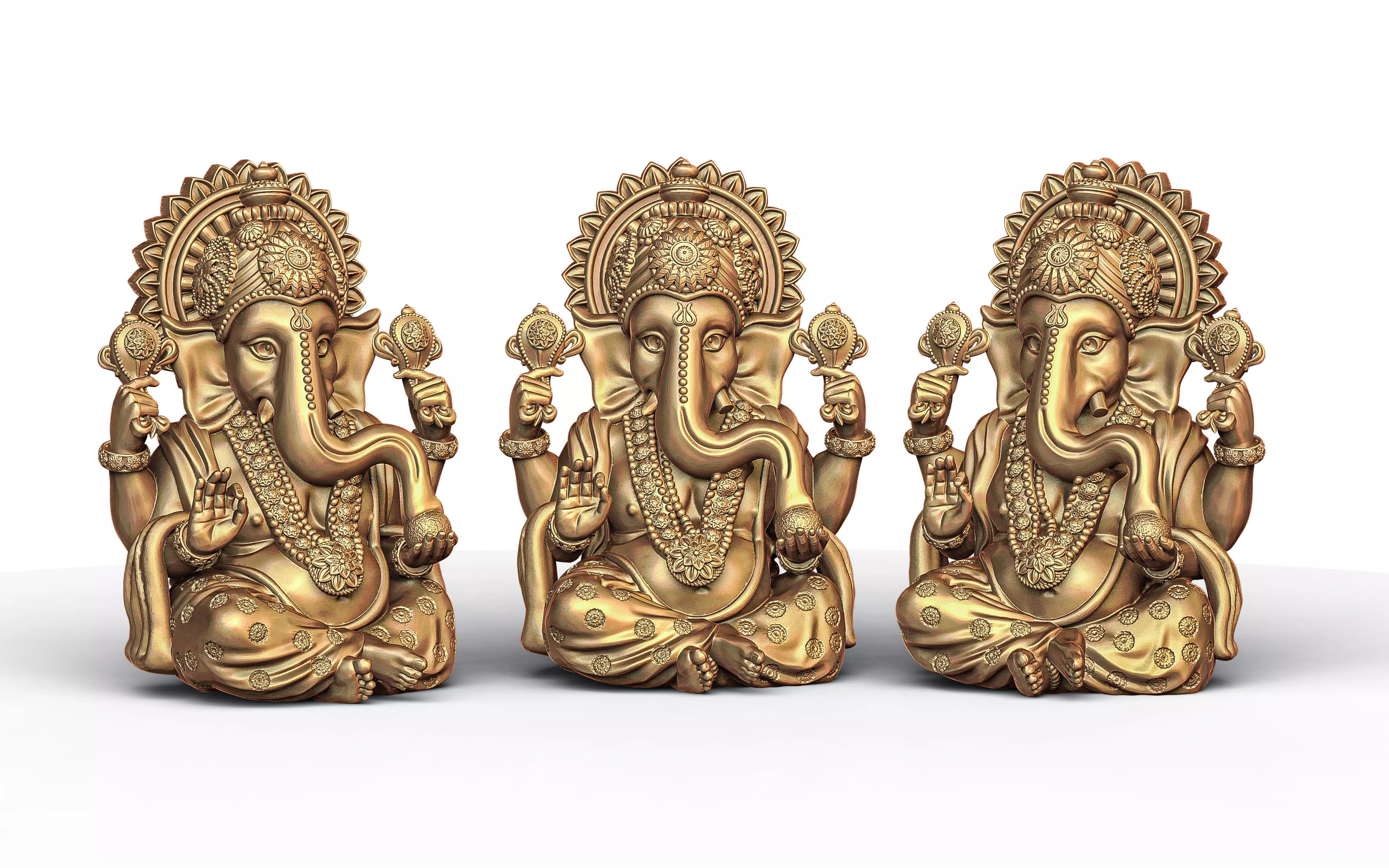Ganesh Ji Lotus 3D  Model 06 3D print model_0