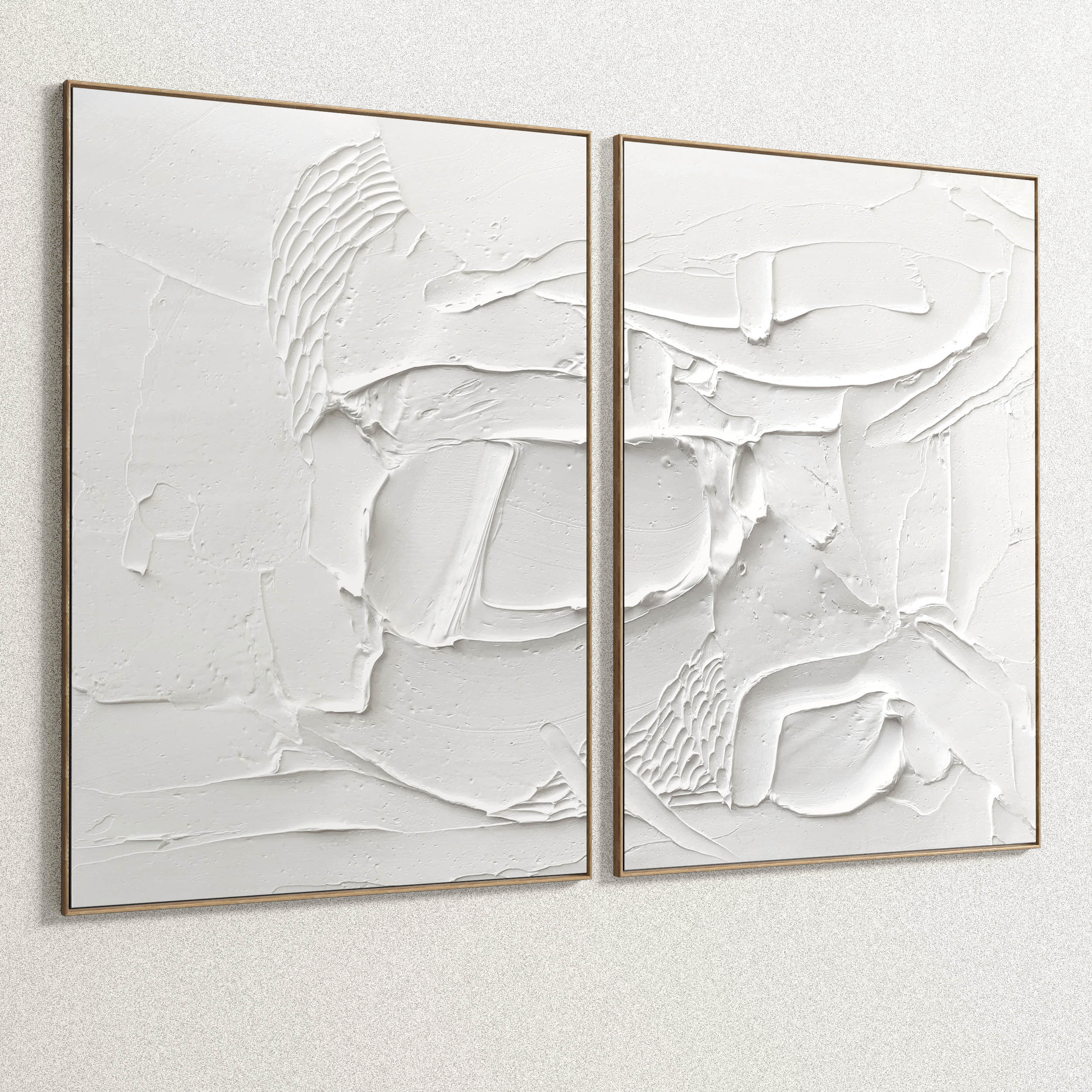 Plaster Two Photo Frame 78 Low-poly 3D model_3