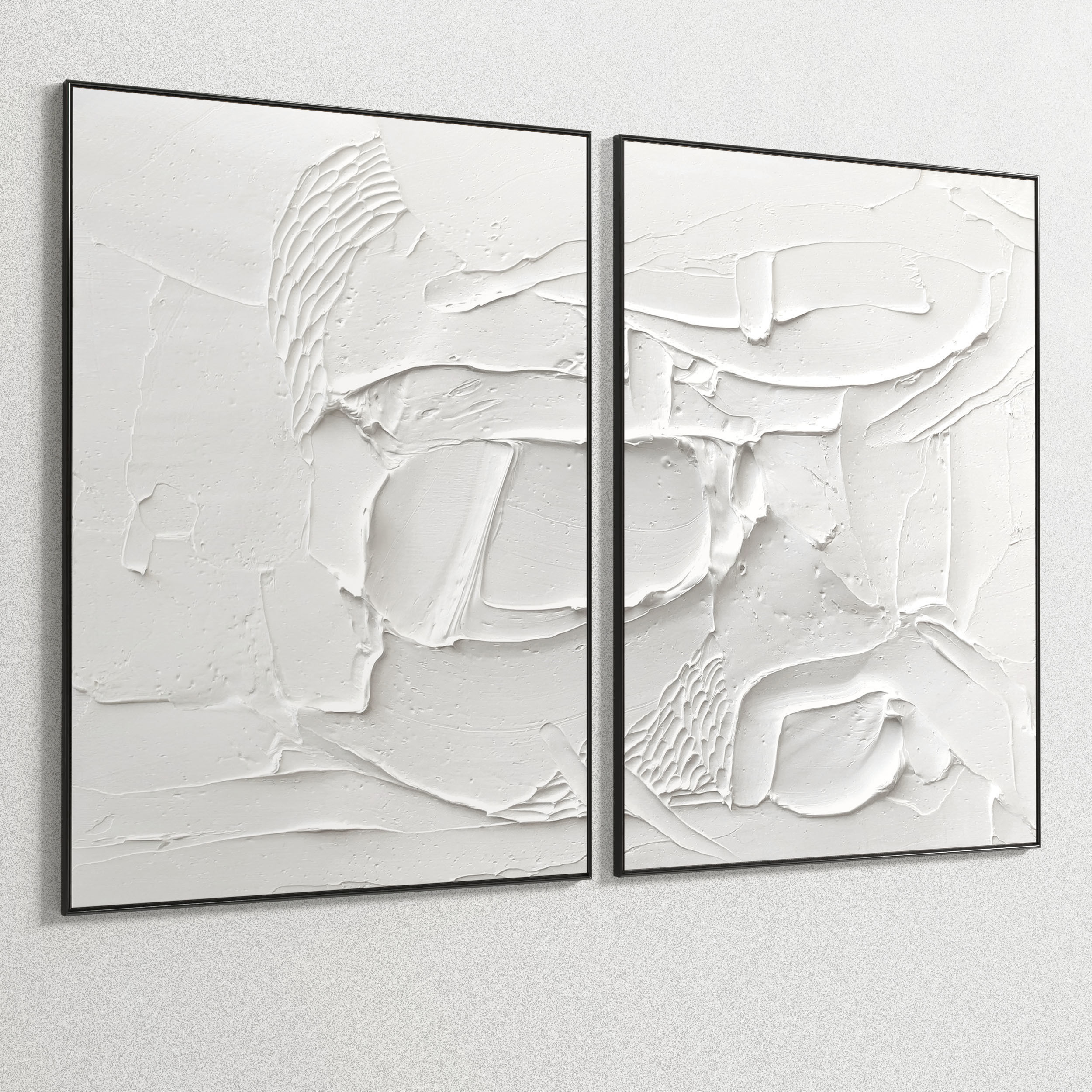 Plaster Two Photo Frame 78 Low-poly 3D model_4