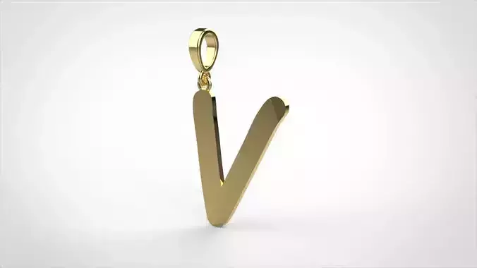 pendant alphabet comic sans  V medium 
