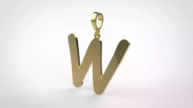 pendant alphabet comic sans  W medium 