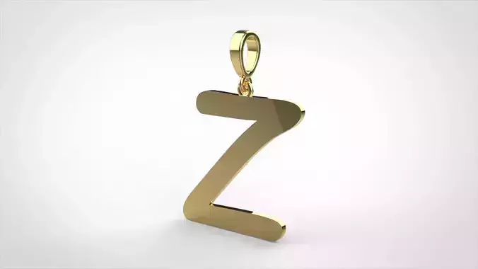 pendant alphabet comic sans  Z medium 