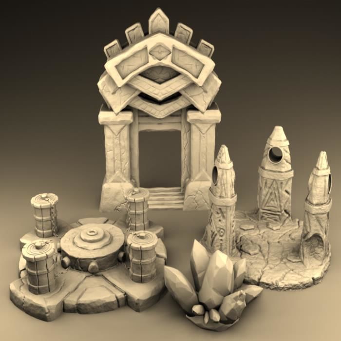 magic stones 3D print model_1