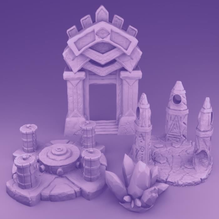 magic stones 3D print model_2