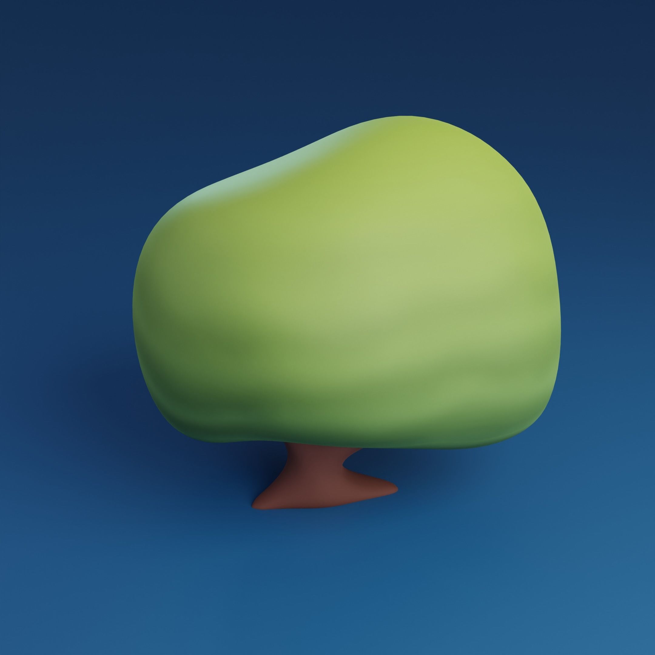 Cartoon bushes Low-poly 3D model_7