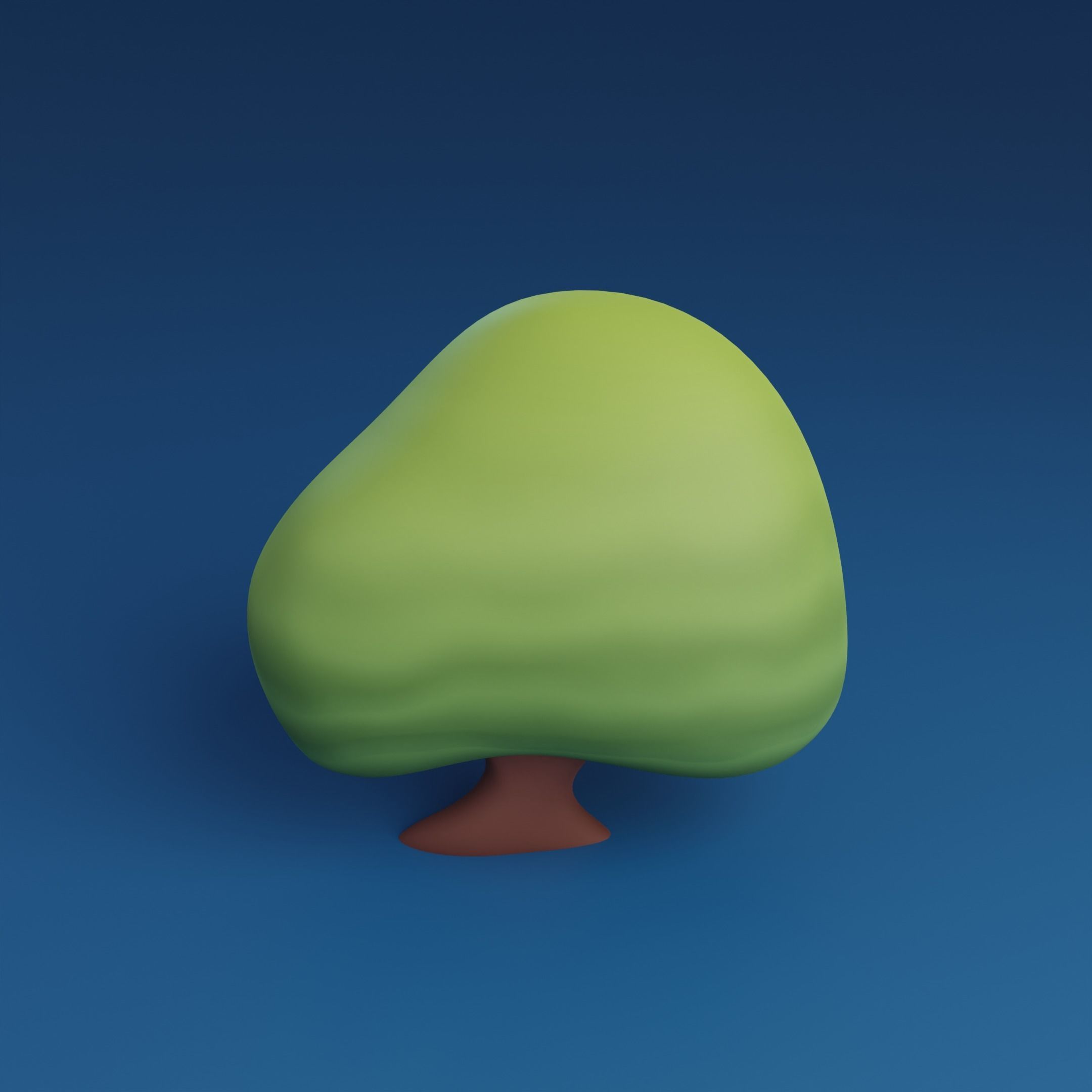 Cartoon bushes Low-poly 3D model_8