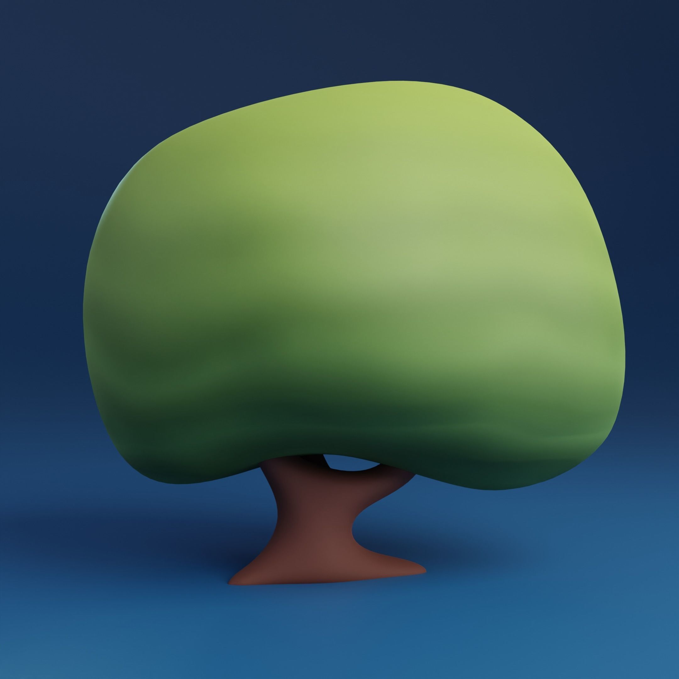 Cartoon bushes Low-poly 3D model_11