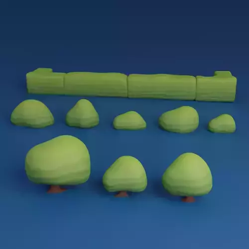 Cartoon bushes