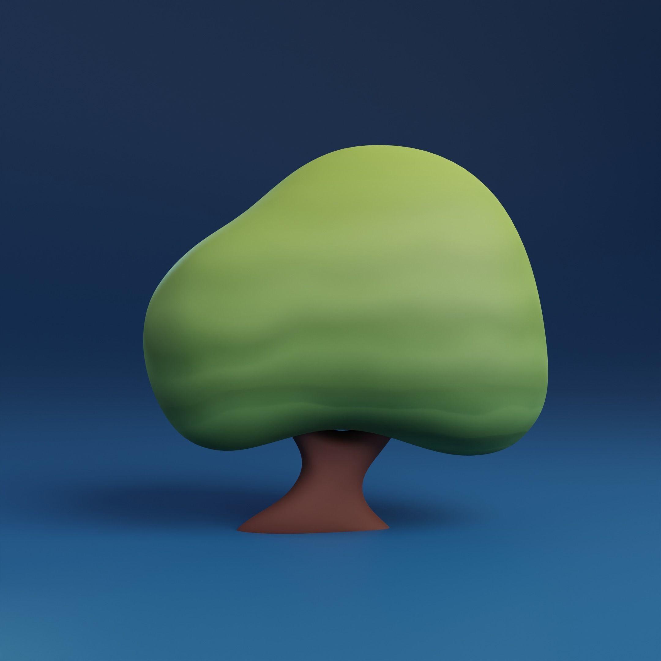 Cartoon bushes Low-poly 3D model_14