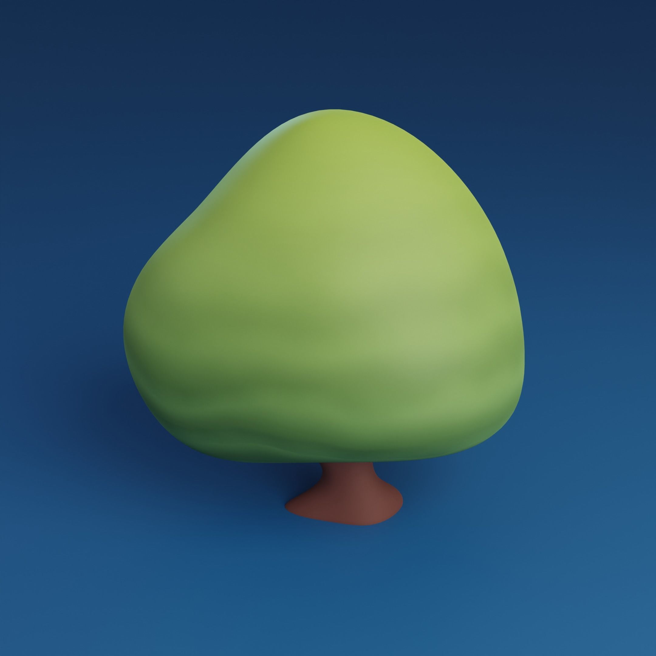 Cartoon bushes Low-poly 3D model_9