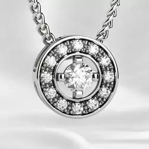 3mm Diamond Gold Necklace