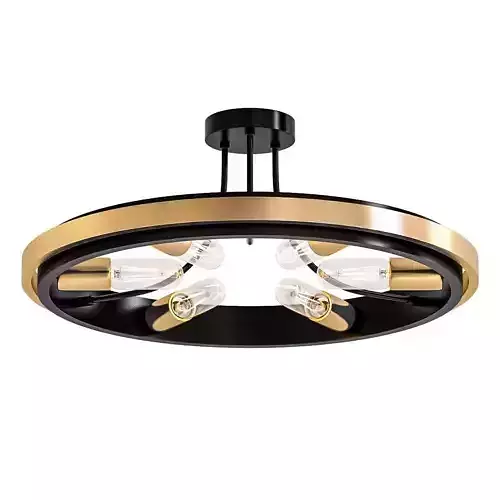 DAVOS circular ceiling light gold 3D model