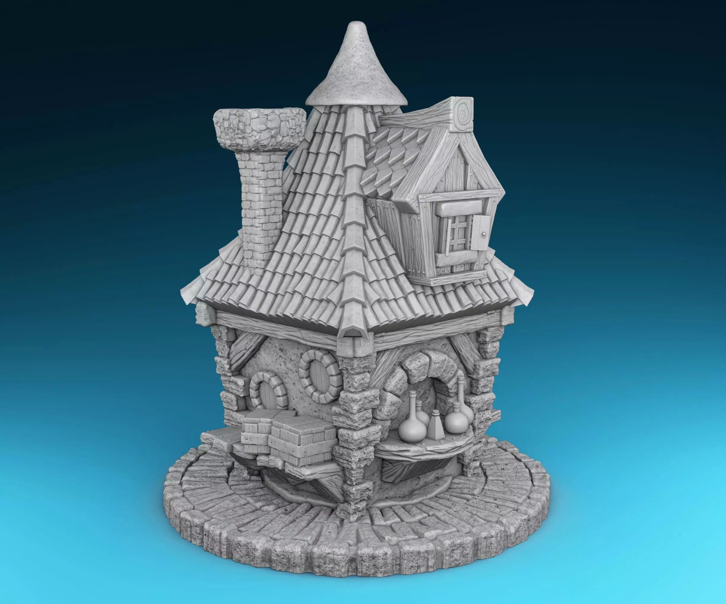 the shop of the Middle Ages 3D print model