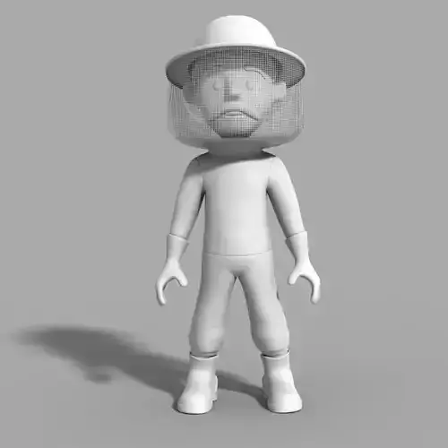 Man Beekeeper Cartoon