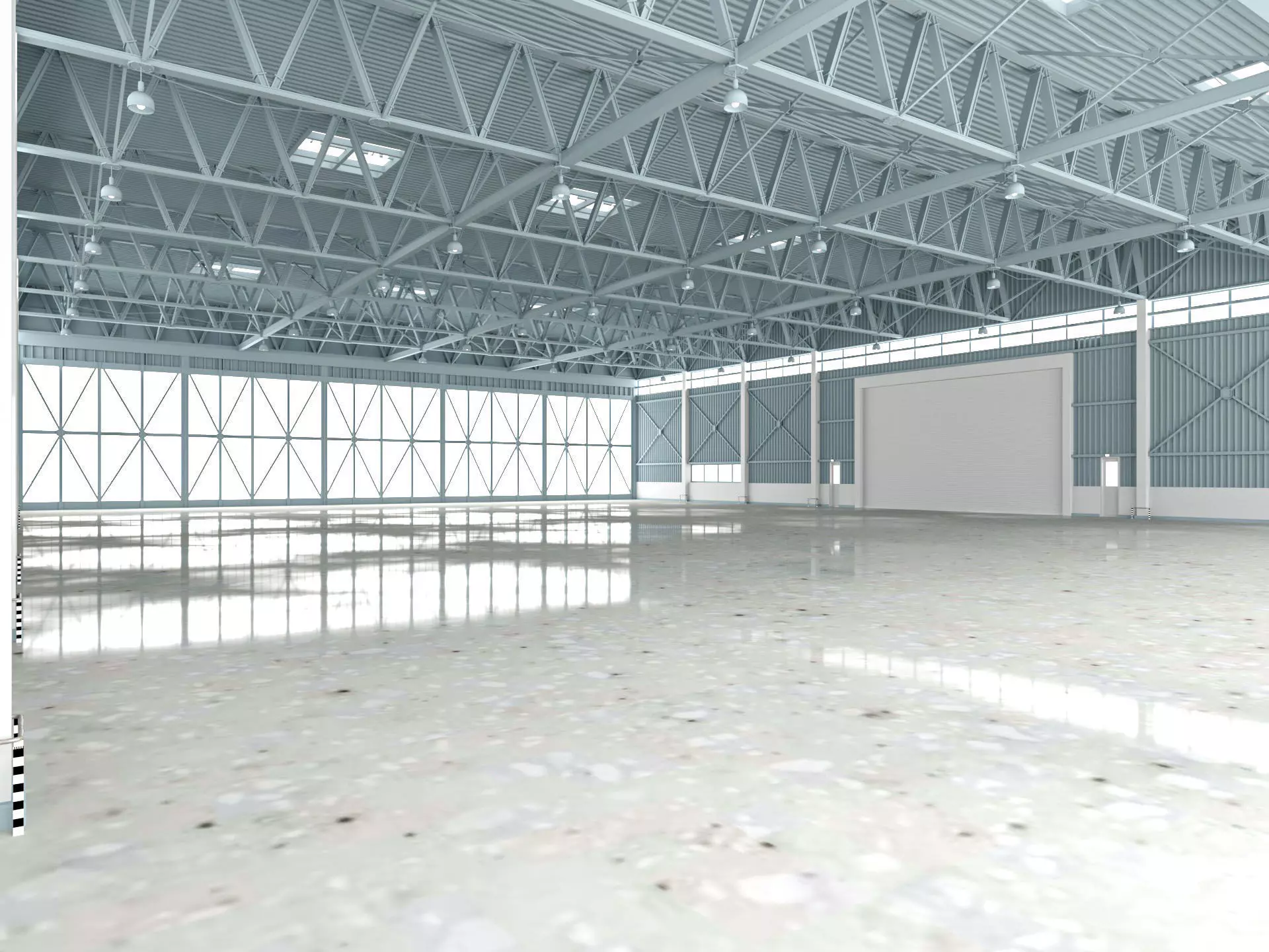 Airplane Hangar 3d Model 3D model_0
