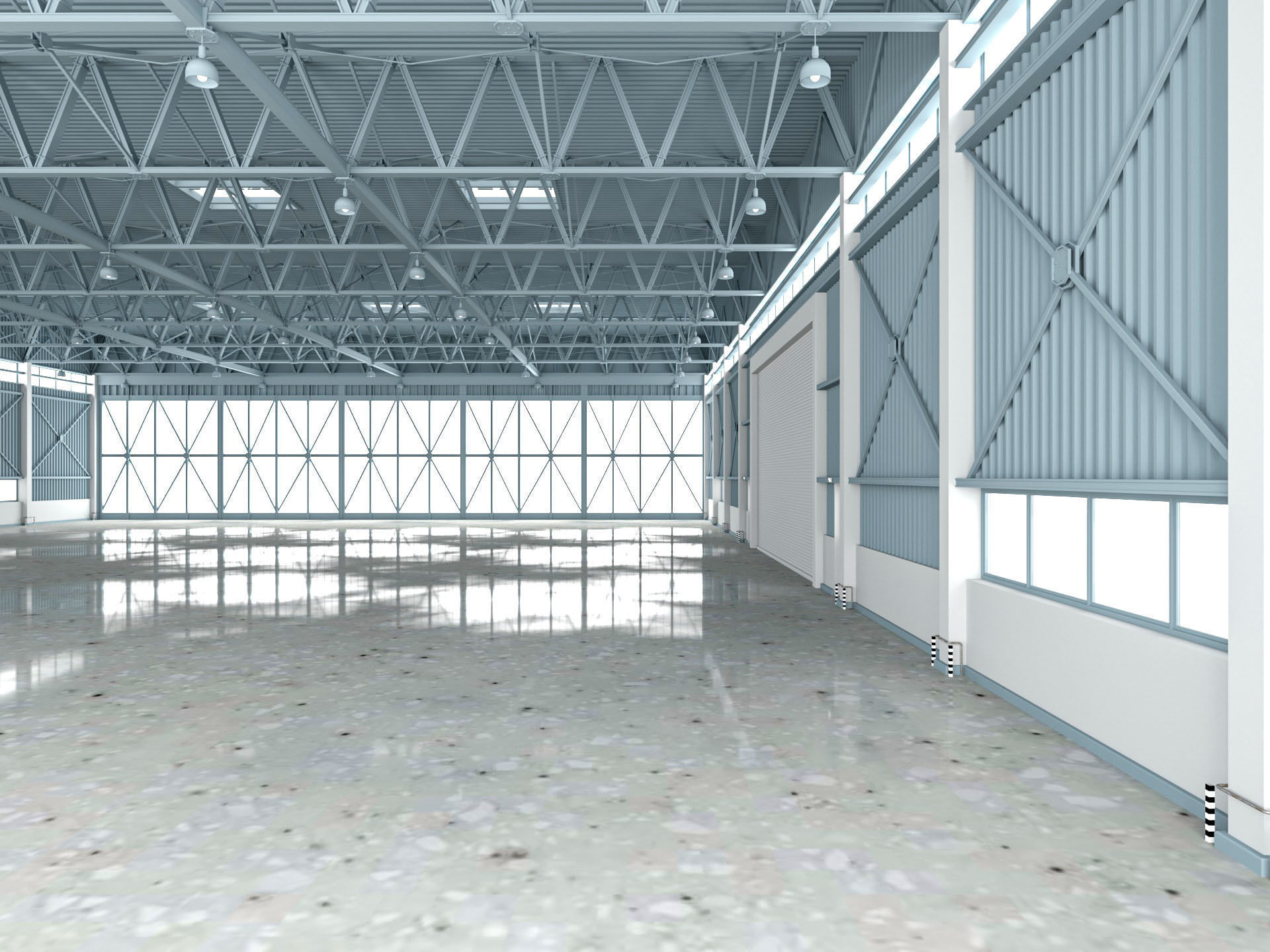 Airplane Hangar 3d Model 3D model_2