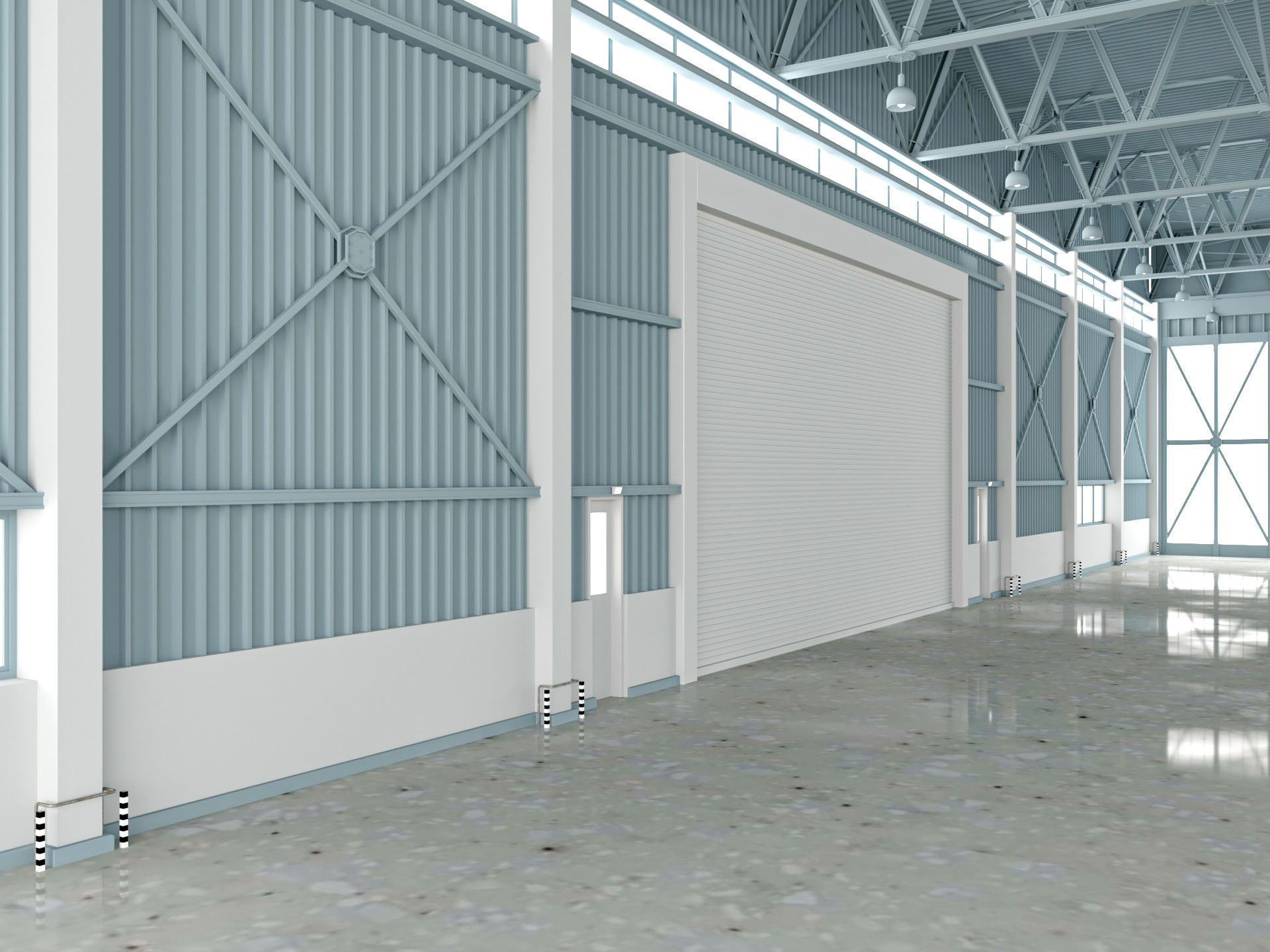 Airplane Hangar 3d Model 3D model_5