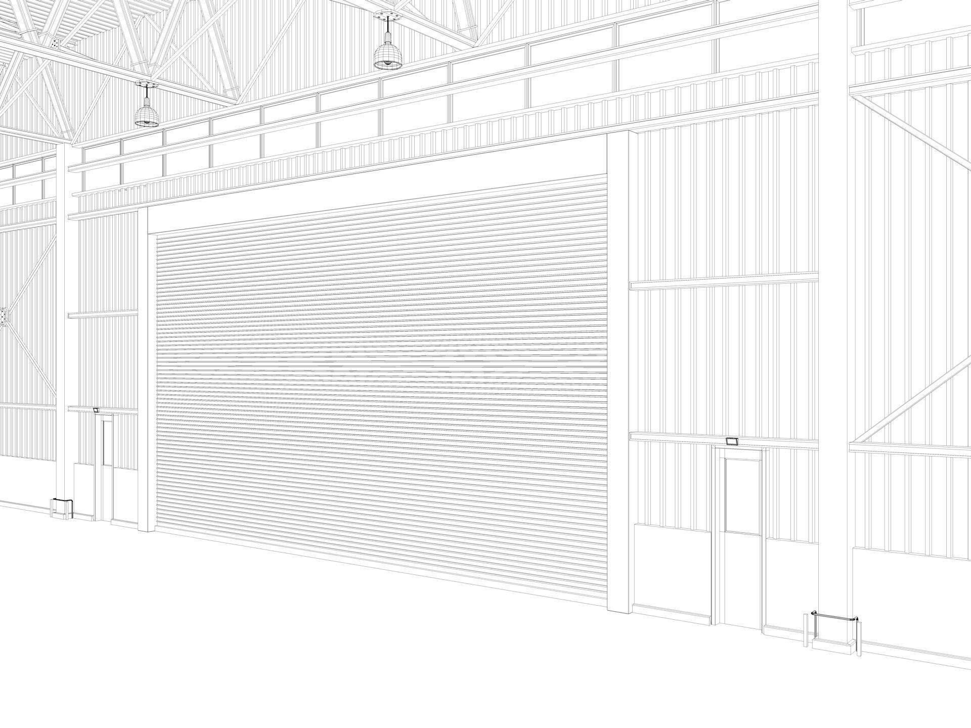 Airplane Hangar 3d Model 3D model_15