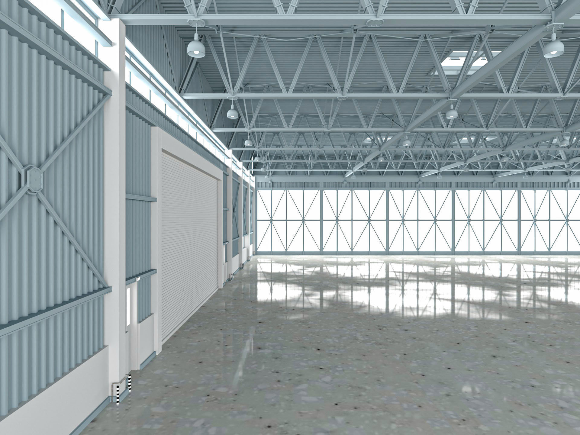Airplane Hangar 3d Model 3D model_7