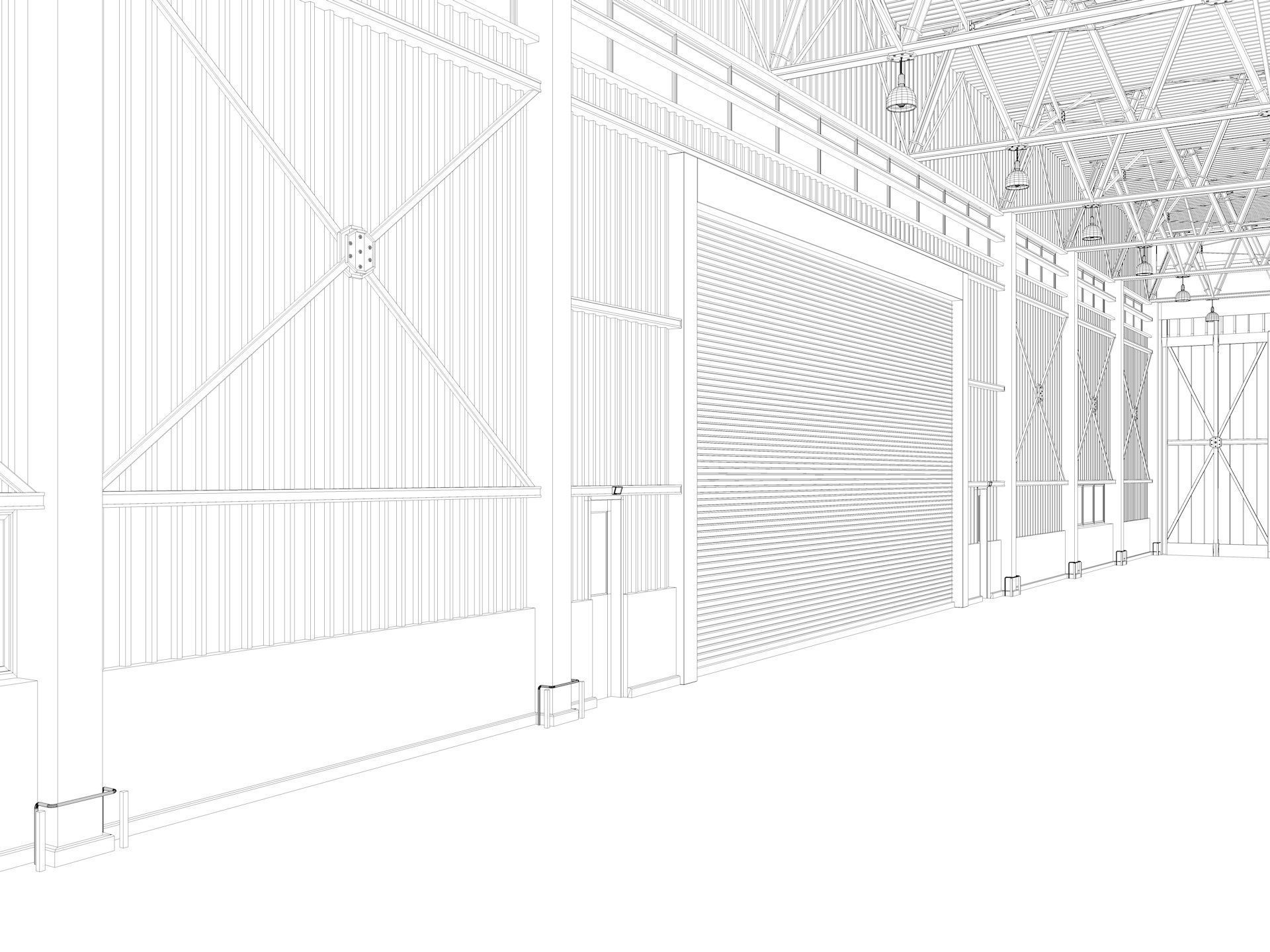 Airplane Hangar 3d Model 3D model_17