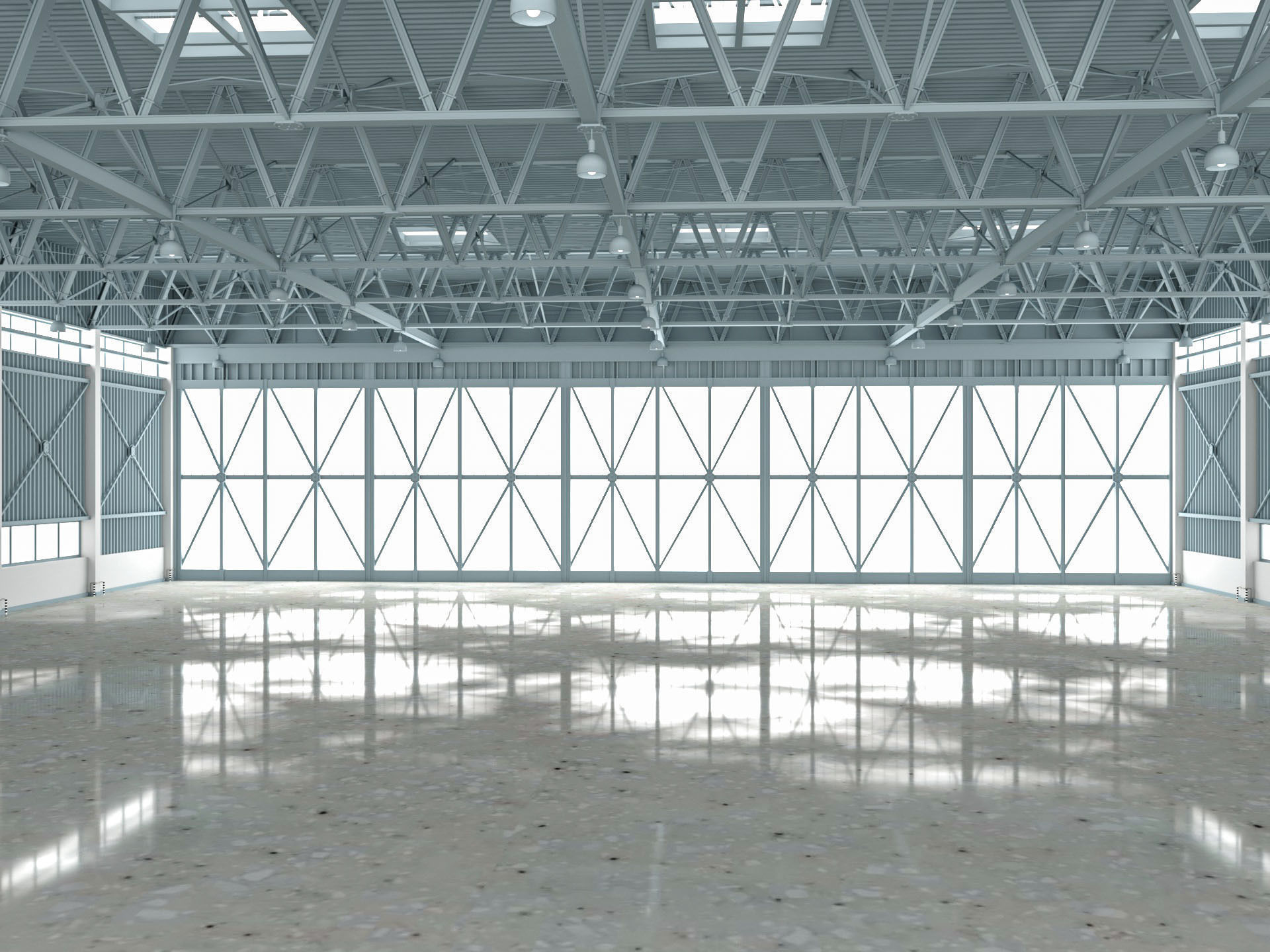 Airplane Hangar 3d Model 3D model_3