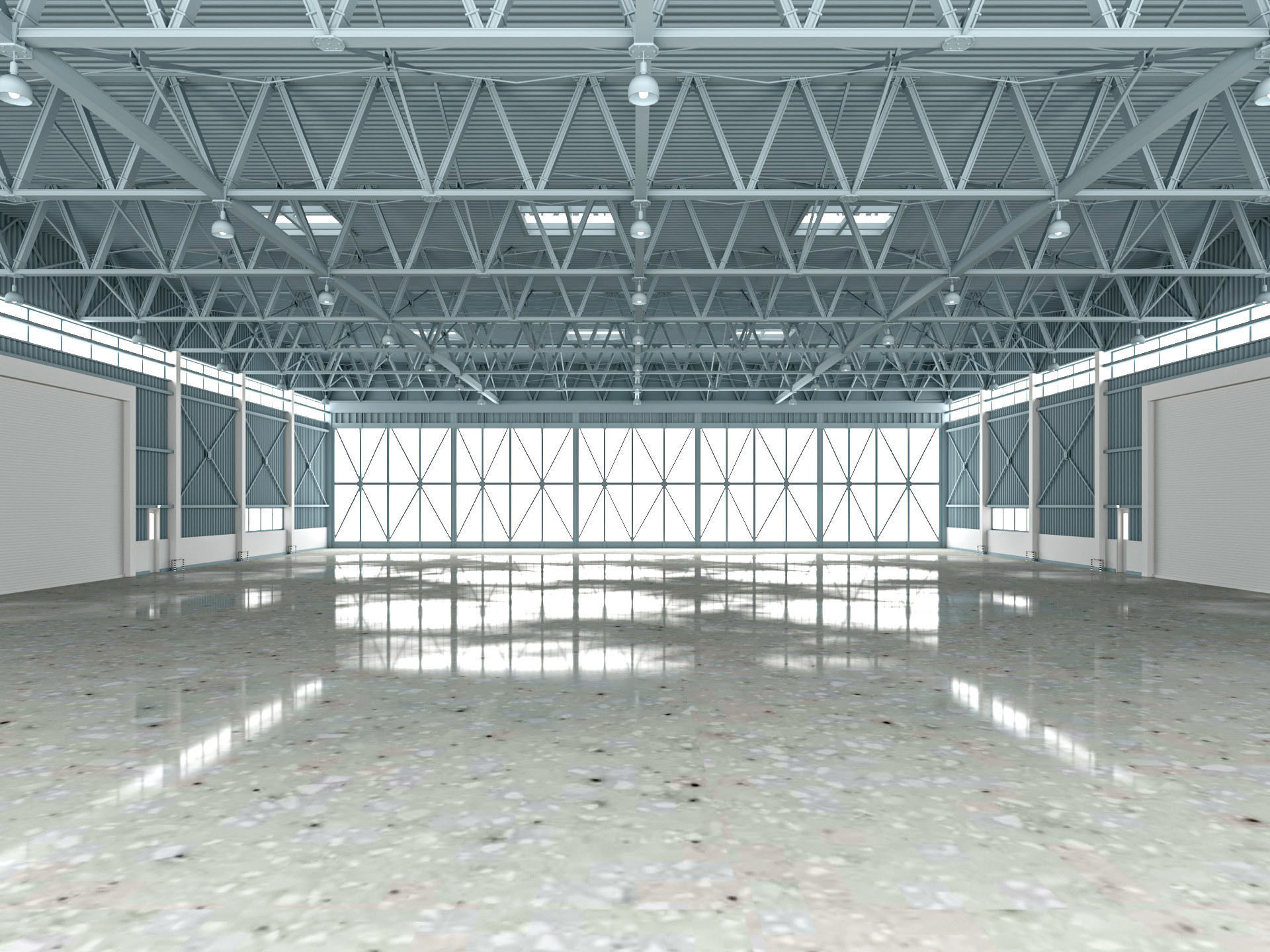 Airplane Hangar 3d Model 3D model_1
