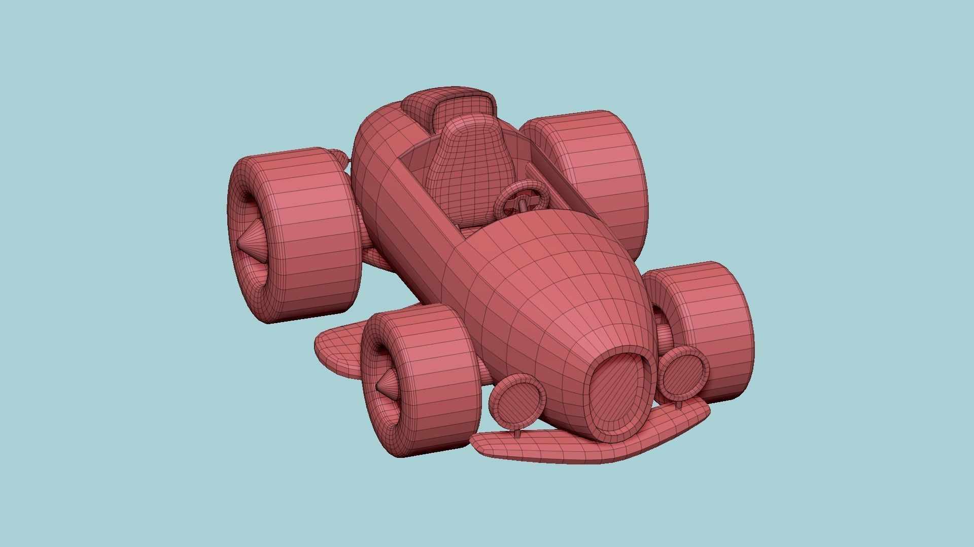 Cartoon Kart B06 Yellow - Vehicle Racing Design Low-poly 3D model_14