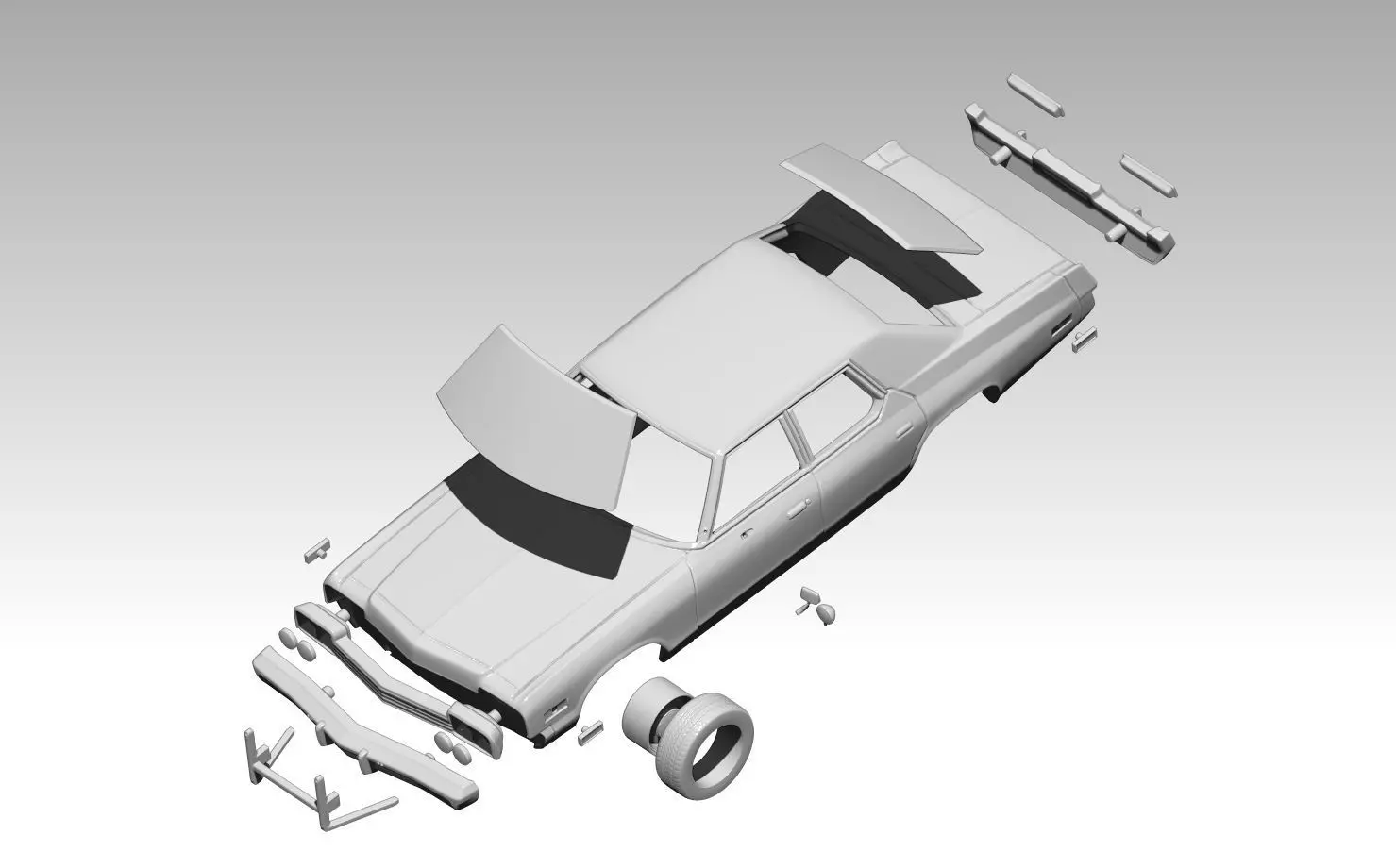 Dodge Monaco HighDetailed 3D print model_0