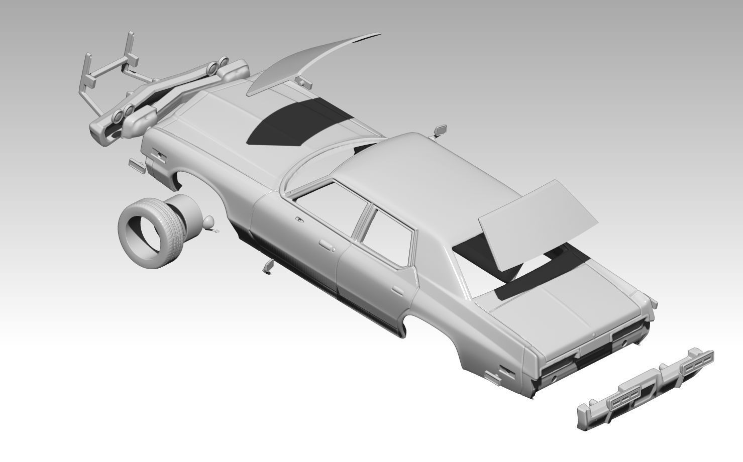 Dodge Monaco HighDetailed 3D print model_1