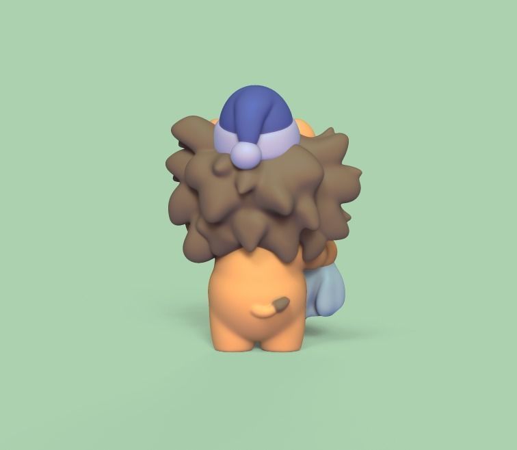 Sleepy Lion 3D print model_3