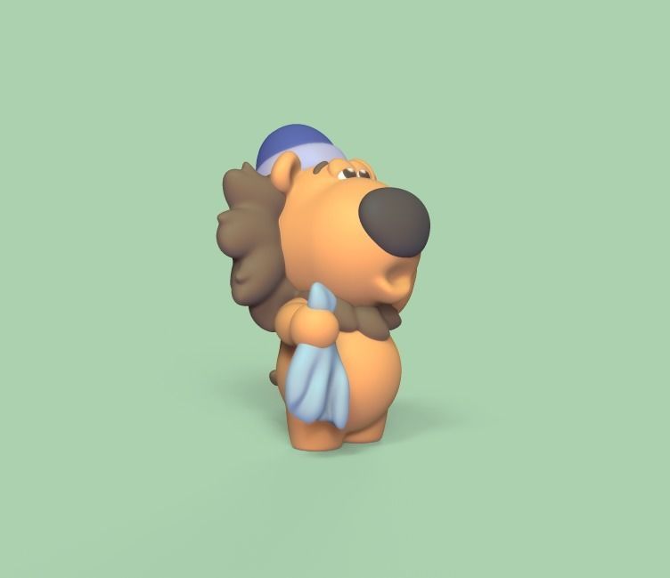 Sleepy Lion 3D print model_1