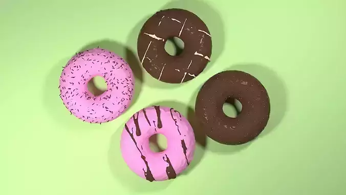 DONUT with chocolate drips 3D model