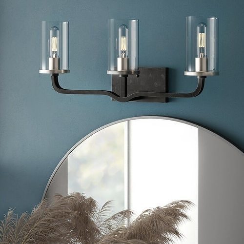 Lenore Light Iron Black Brushed Nickel Vanity Light Free 3D model