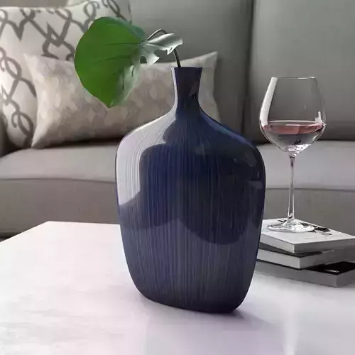 Cobalt Blue Wood Table Vase