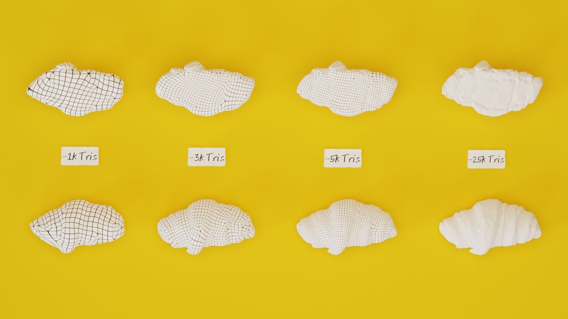 chocolate croissant     cinnamon roll Free low-poly 3D model_8