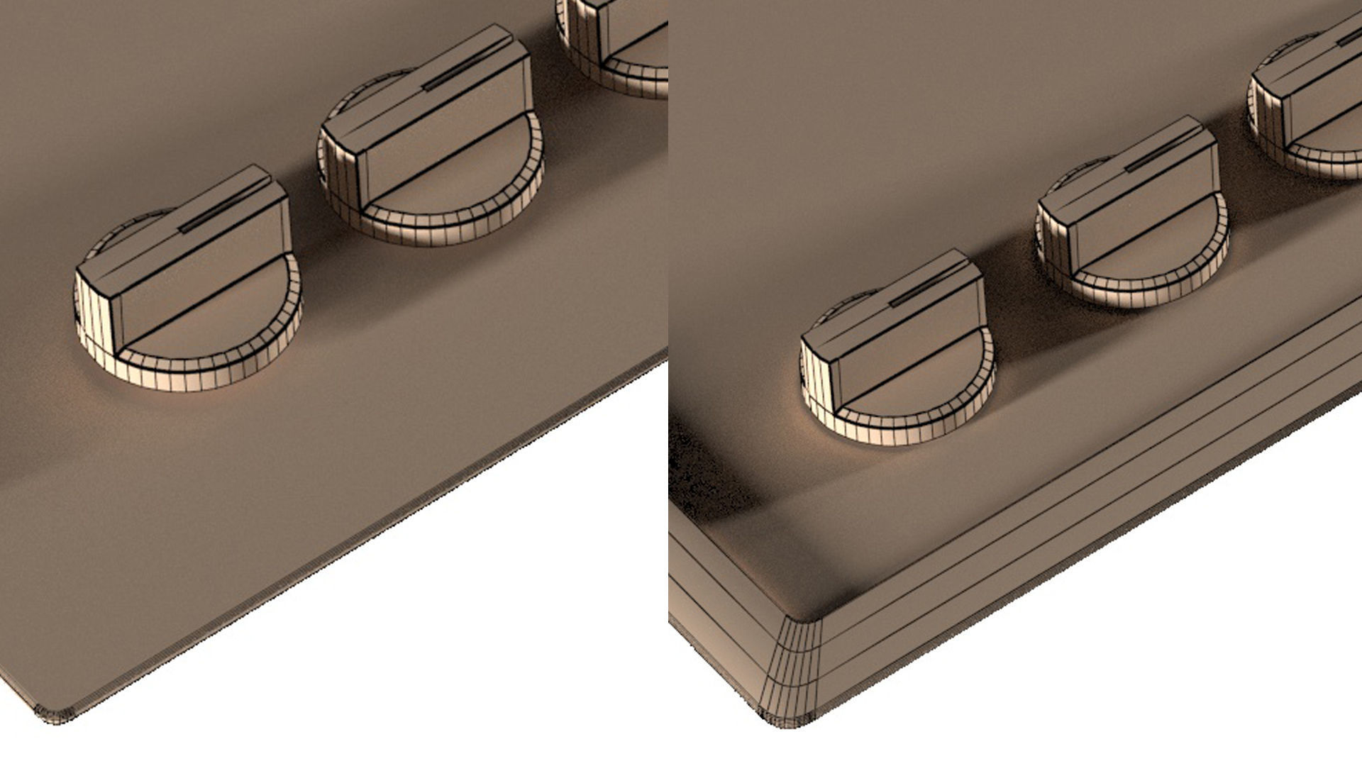 set of hobs Bosch Low-poly 3D model_4